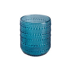 Ixia Set 6 Bicchiere Azul in Cristallo Blu Decorato H9,4 Ø7,5 cm. 260ml