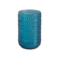 Ixia Set 6 Bicchiere Alto Azul in Cristallo Blu Decorato H12,7 Ø8 cm. 400ml