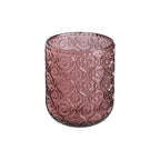 Ixia Set 6 Bicchiere Rosa Mauve in Cristallo Decorato H9,4 Ø7,5 cm. 260ml