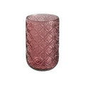 Ixia Set 6 Bicchiere Alto Rosa Mauve in Cristallo Decorato H12,7 Ø8 cm. 400ml