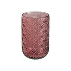 Ixia Set 6 Bicchiere Alto Rosa Mauve in Cristallo Decorato H12,7 Ø8 cm. 400ml