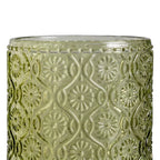 Ixia Set 6 Bicchiere Verde in Cristallo Decorato H9,4 Ø7,5 cm. 260ml