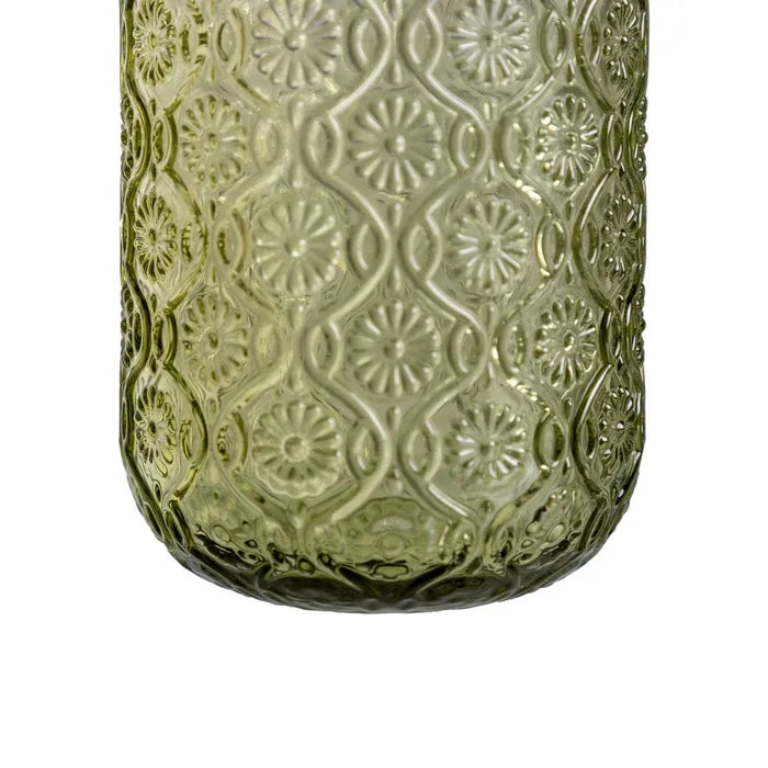 Ixia Set 6 Bicchiere Verde in Cristallo Decorato H9,4 Ø7,5 cm. 260ml
