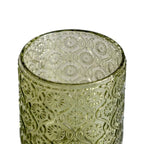 Ixia Set 6 Bicchiere Verde in Cristallo Decorato H9,4 Ø7,5 cm. 260ml