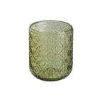 Ixia Set 6 Bicchiere Verde in Cristallo Decorato H9,4 Ø7,5 cm. 260ml