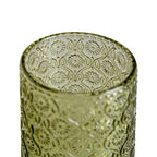 Ixia Set 6 Bicchiere Alto Verde in Cristallo Decorato H12,7 Ø8 cm. 400ml