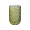 Ixia Set 6 Bicchiere Alto Verde in Cristallo Decorato H12,7 Ø8 cm. 400ml