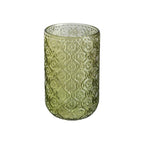 Ixia Set 6 Bicchiere Alto Verde in Cristallo Decorato H12,7 Ø8 cm. 400ml