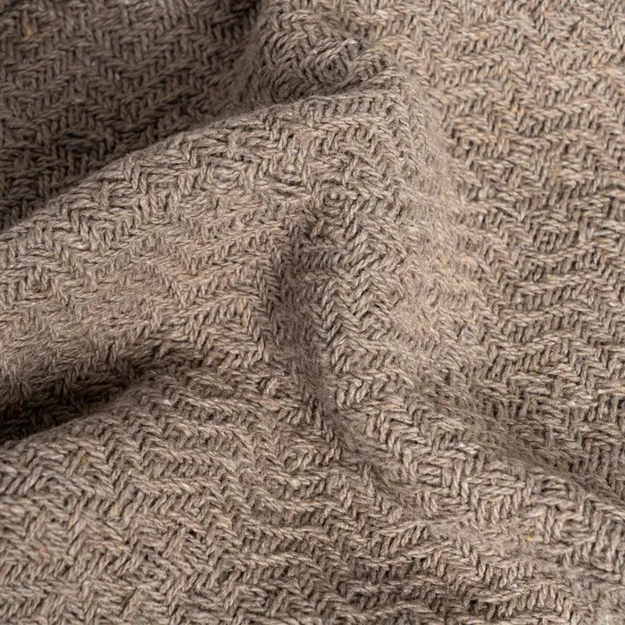 Ixia Copritutto Intrecciato con Frange in Cotone e Poliestere Marrone 260x280 cm.