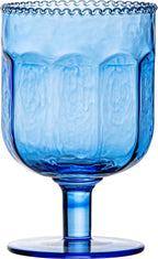Livellara Milano Set 4 Calici Borgo Collection in Vetro Borosilicato Blu H13,5 Ø8,5 cm. 380 ml.