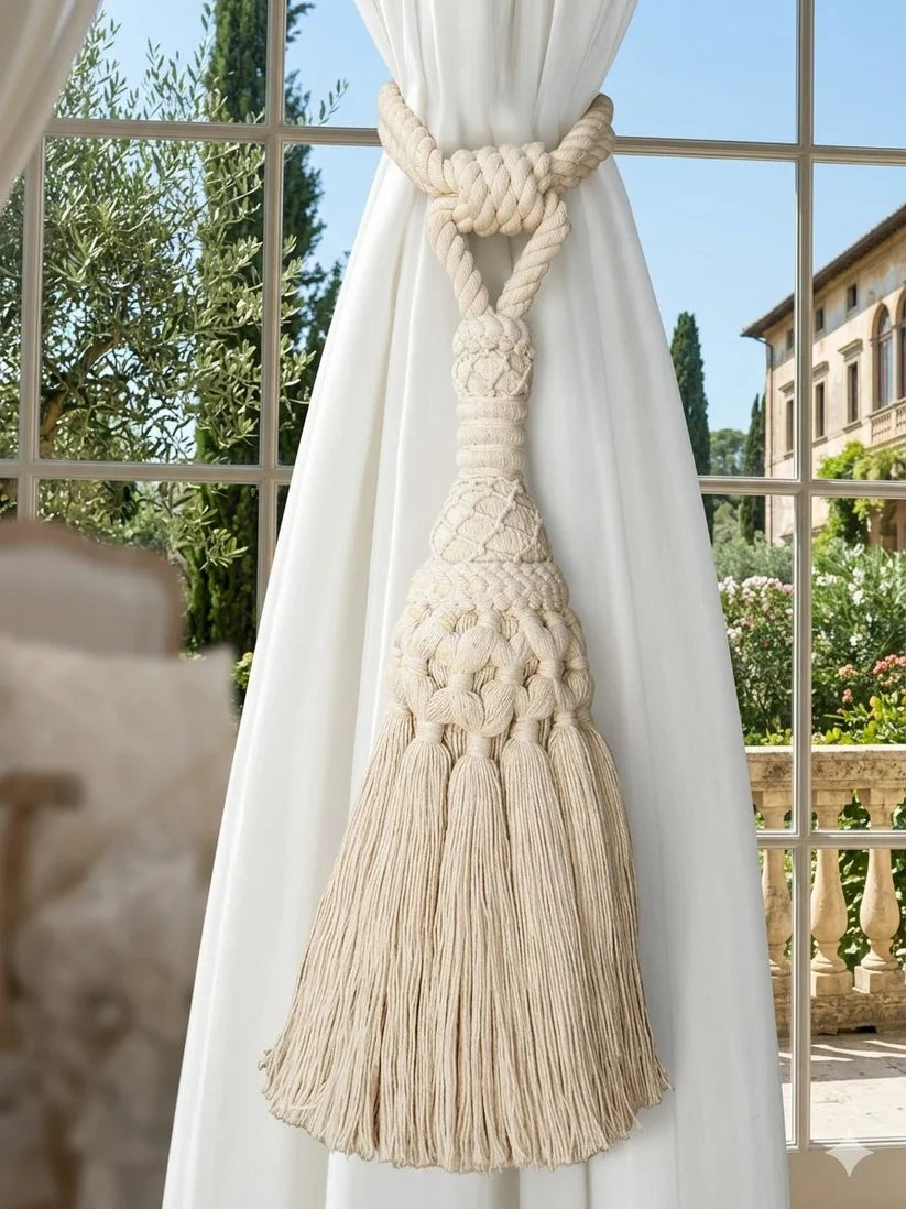 Blanc MariClò Nappa Fermatenda L'Arte di Nacchi Cotone D. 7 cm. Corda 30 cm.