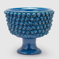 EDG Enzo De Gasperi Vaso Fenice Pigna con Piede Colore Blu H 31 D 33 cm.