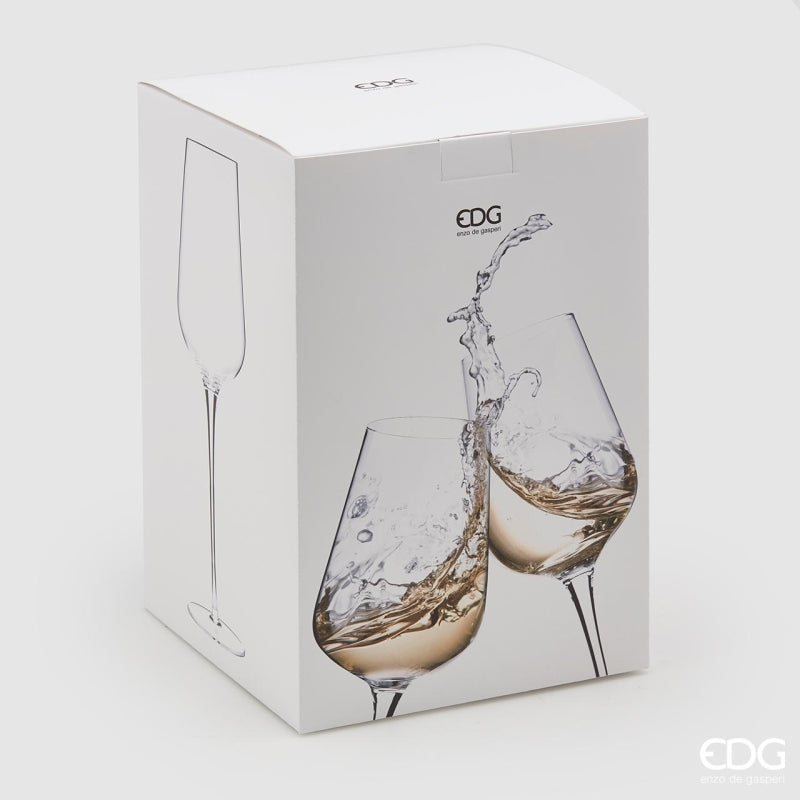 EDG Enzo De Gasperi Set 4 Calici Vino in Vetro H27,5 Ø9 cm.