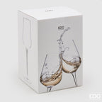 EDG Enzo De Gasperi Set 4 Calici Vino in Vetro H27,5 Ø9 cm.