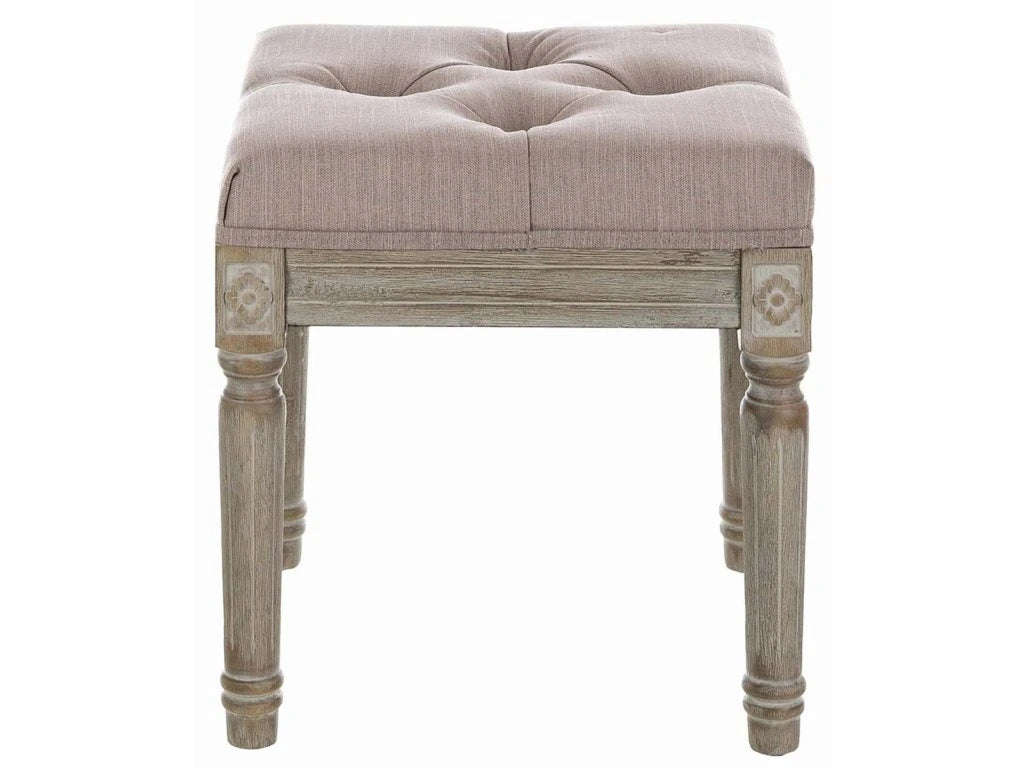 Panchetto in Legno Naturale con Imbottitura Soave Armonia Collection 40x40x45 cm.