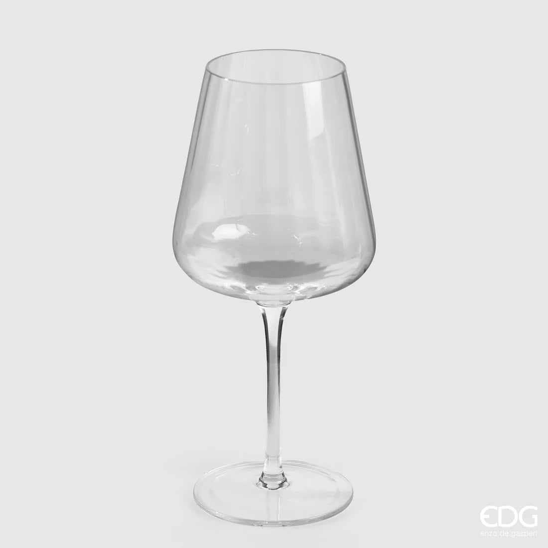 EDG Enzo De Gasperi Set 4 Calici Optic in Vetro H22,5 Ø10 cm.
