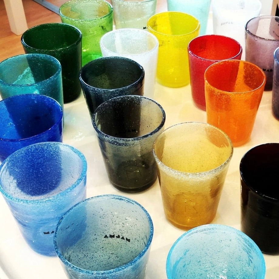 Henriette Bicchiere in Vetro Soffiato Colorato Magma 260 ml.