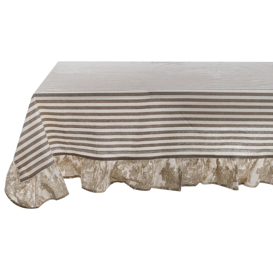 Tovaglia Retrtangolare Con Gala Toile de Jouy 160x200 cm.