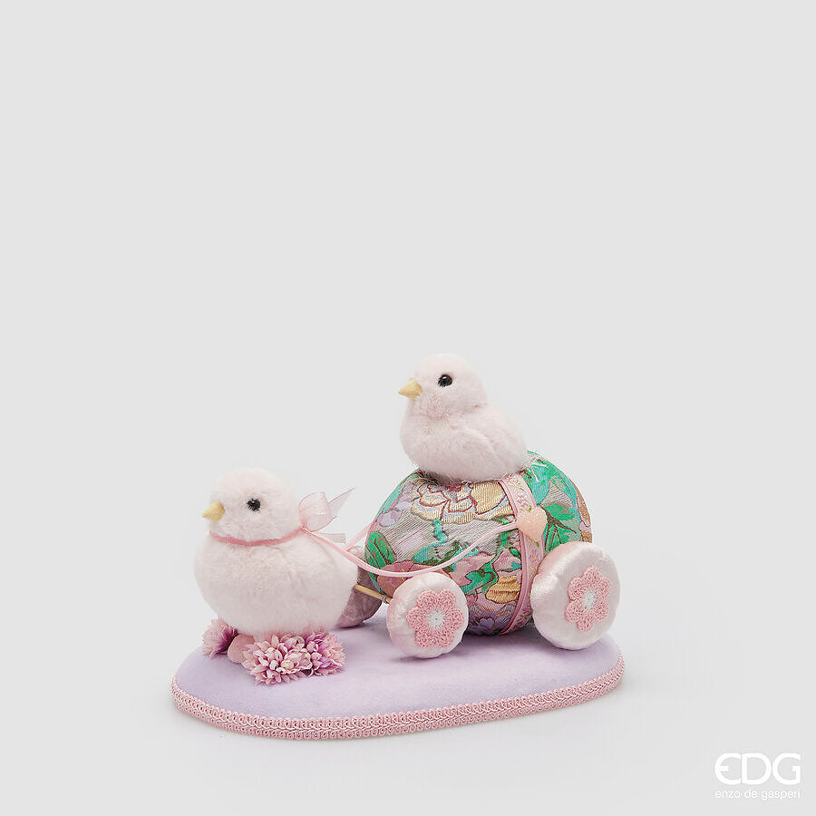 Decoro EDG Pulcino con Carretto 20x28x18 cm.