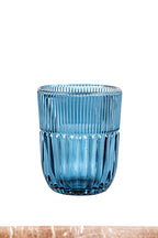 Livellara Milano Set 6 Tumbler Qualcosa d'Antico Collection in Vetro Blu H10 Ø8 cm. 280ml