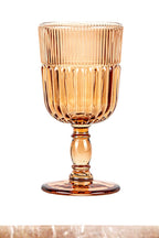 Livellara Milano Set 6 Calice Qualcosa d'Antico Collection in Vetro Ambra H16 Ø8 cm. 280ml