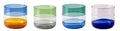 Livellara Milano Set 4 Short Tumbler Stacks Collection in Vetro Borosilicato H6,5 Ø7,5 cm. 250 ml.
