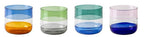 Livellara Milano Set 4 Short Tumbler Stacks Collection in Vetro Borosilicato H6,5 Ø7,5 cm. 250 ml.
