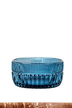 Livellara Milano Set 6 Coppetta Qualcosa d'Antico Collection in Vetro Blu H5,5 Ø10 cm.