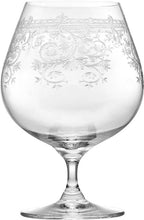 Livellara Milano Set 6 Calice Brandy Luigi XV Collection in Vetro Inciso H17 Ø13 cm. 660ml