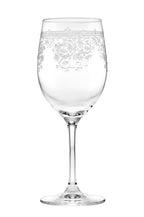 Livellara Milano Set 6 Calice Bordeaux Luigi XV Collection in Vetro Inciso H23 Ø9 cm. 500ml