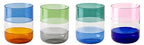 Livellara Milano Set 4 Tumbler Stacks Collection in Vetro Borosilicato H9 Ø7,5 cm. 350 ml.