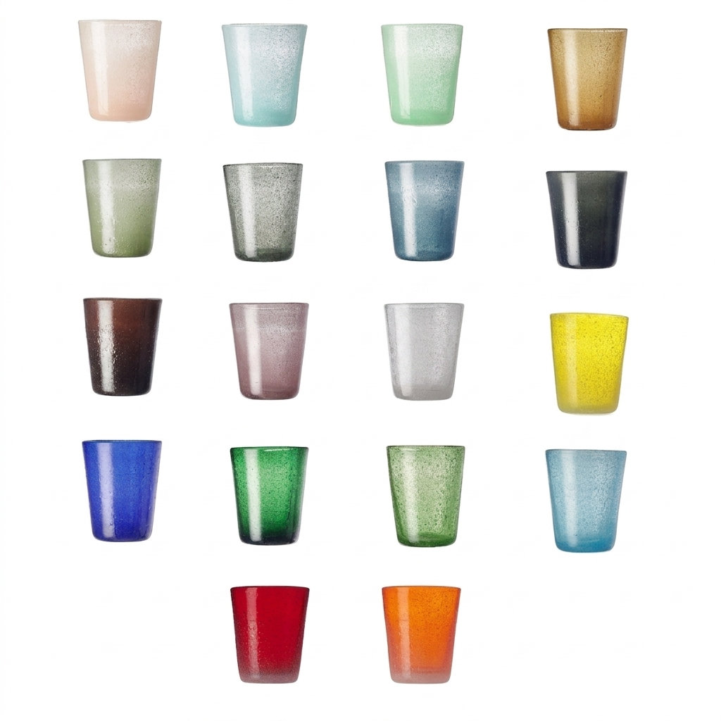 Henriette Bicchiere in Vetro Soffiato Colorato Magma 260 ml.