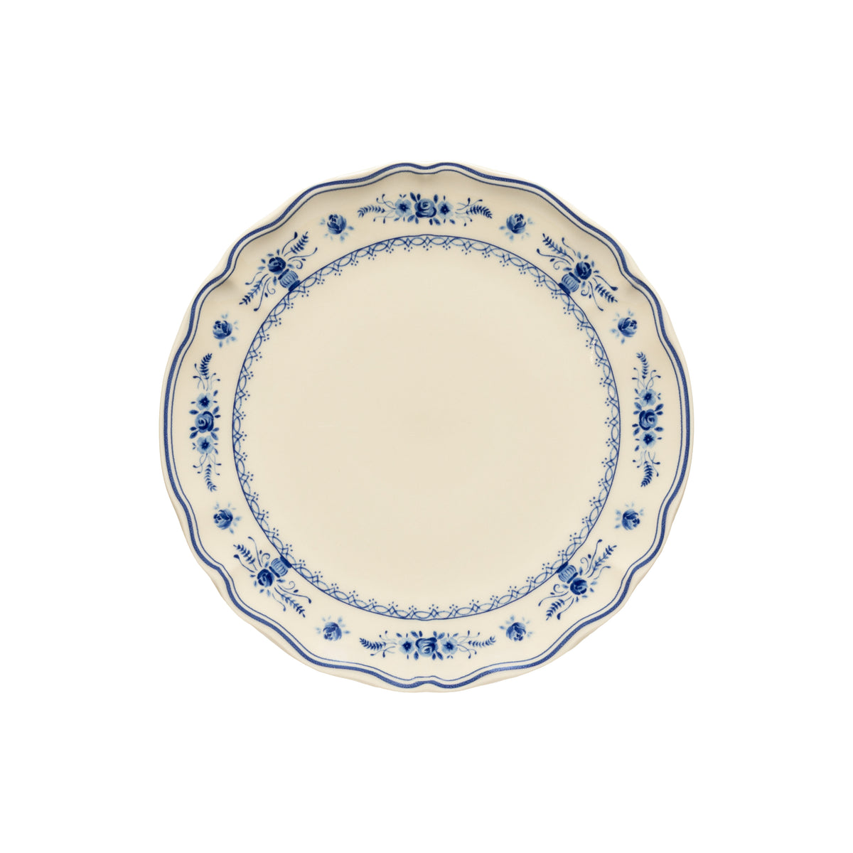 Piatto Piano Vila Collection Costa Nova Beige-Blue D. 27 cm.