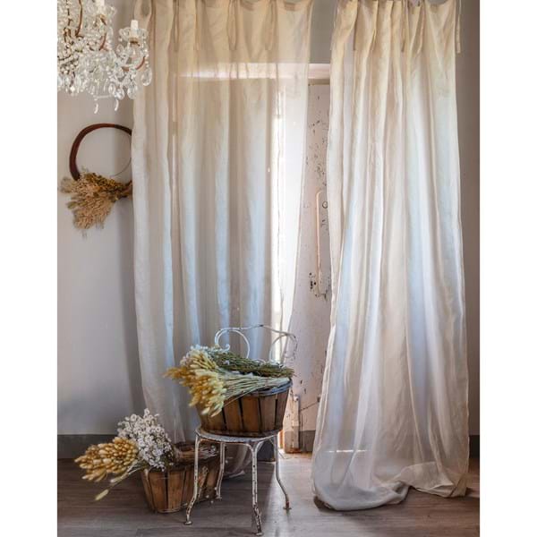 Tenda Blanc Mariclò 150x290 cm. Lino Naturale