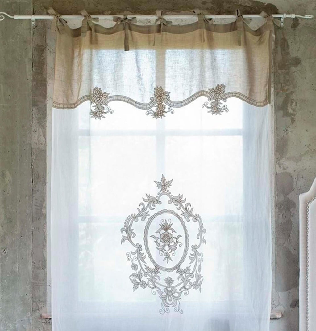 Tenda Dentelle Collection Blanc Mariclò 140x300 cm. Bicolore