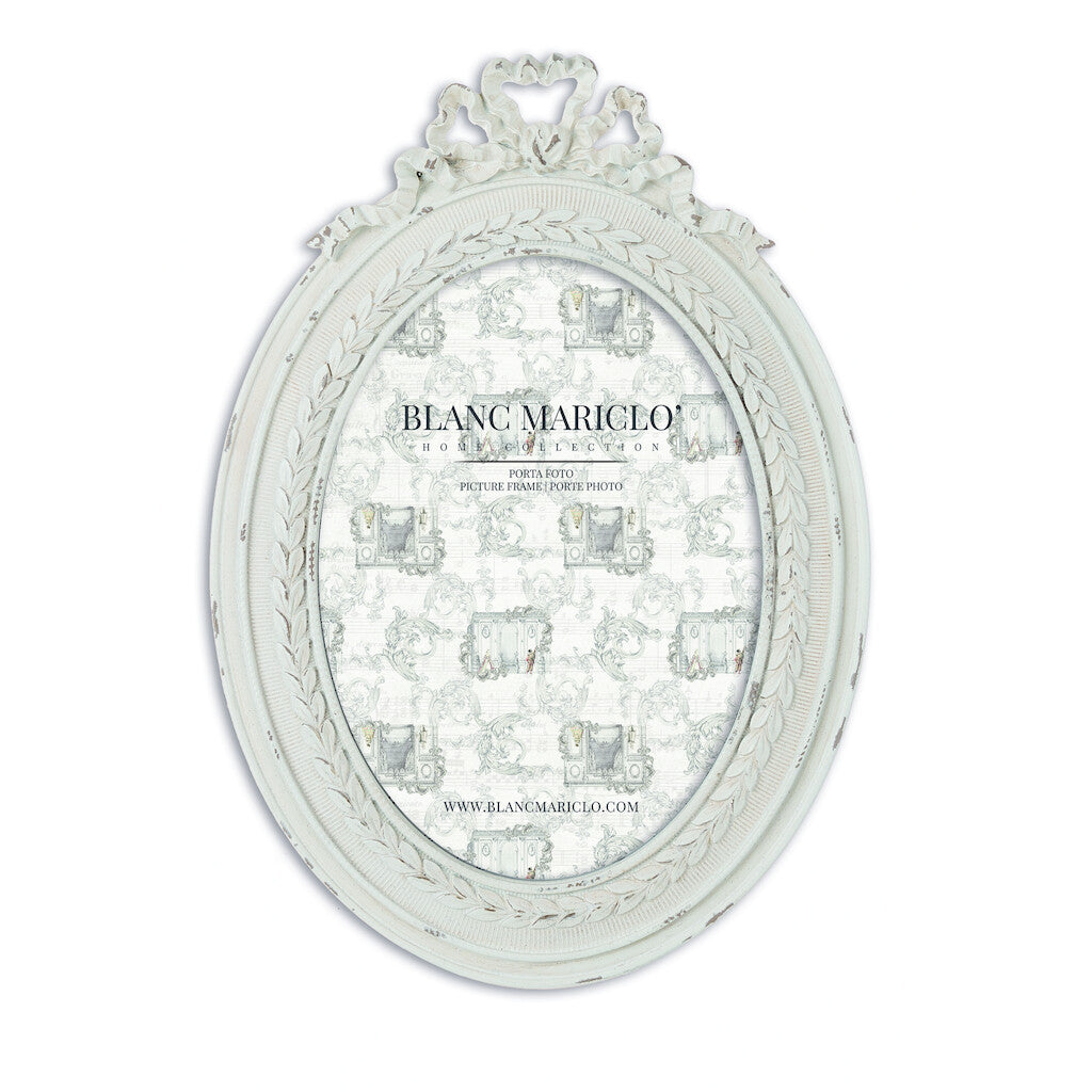 Blanc MariClò Portafoto Cavaliere della Rosa H 25 cm. D 17 cm.