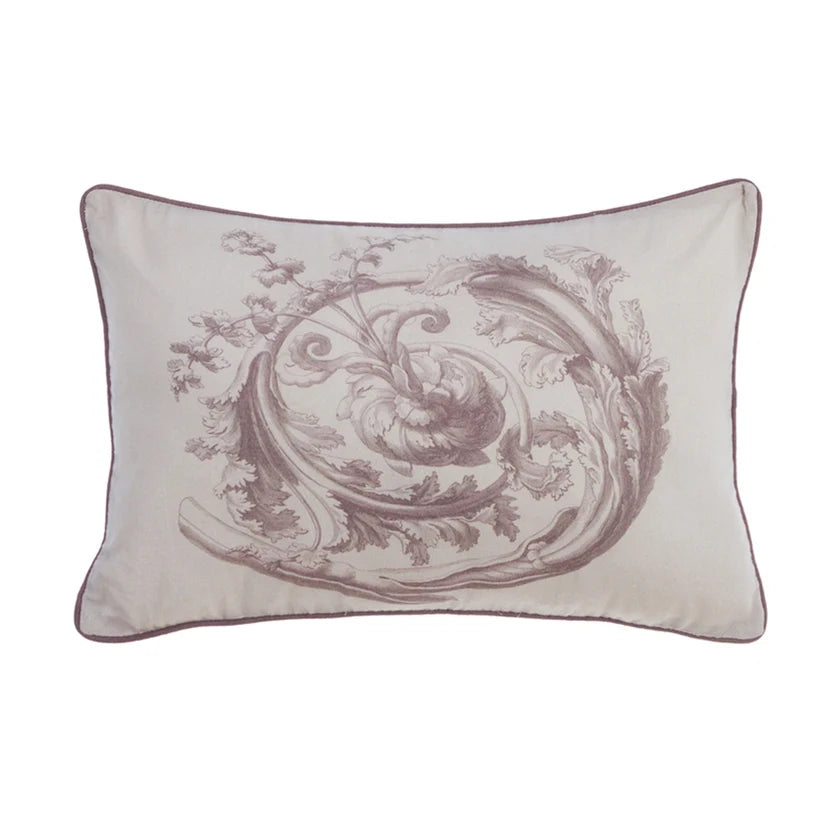 Blanc MariClò Cuscino Arredo Fregio Rinascimentale Baroque Collection in Cotone e Lino 35x50 cm.