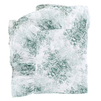 Blanc MariClò Copriletto English Rose Collection con Gale in Cotone Verde 260x260 cm.