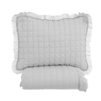 Blanc MariClò Boutis Matrimoniale con Due Copriguanciali Diamante Collection in Microfibra Grigio 260x260 cm.