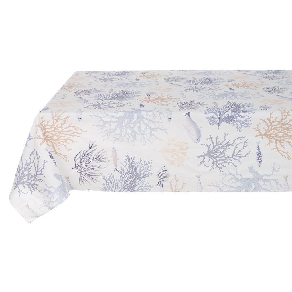 Blanc MariClò Tovaglia Cerata Summer In Love Collection in Cotone Resinato 140x240 cm.
