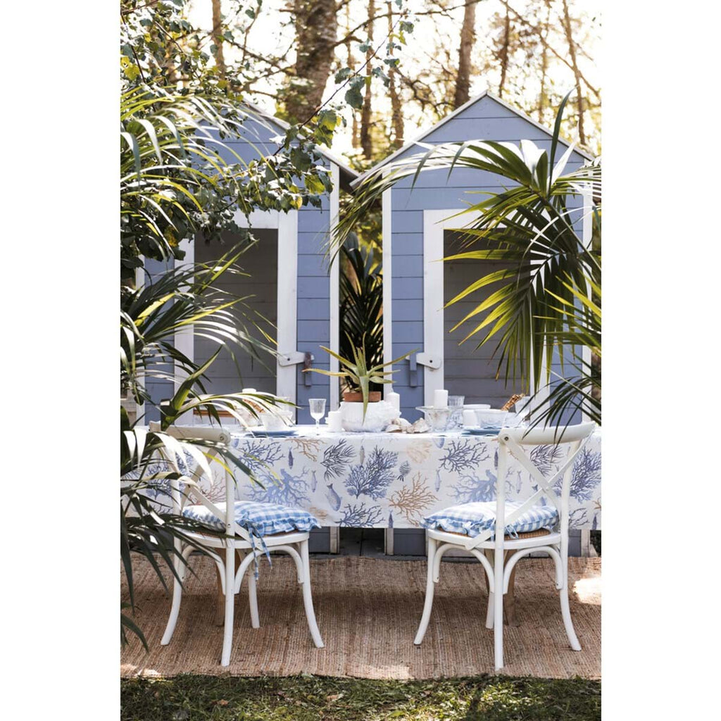 Blanc MariClò Tovaglia Cerata Summer In Love Collection in Cotone Resinato 140x240 cm.