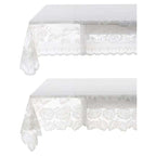 Blanc MariClò Tovaglia Fantasia Assortita in Poliestere Pizzo Bianco 160x220 cm.