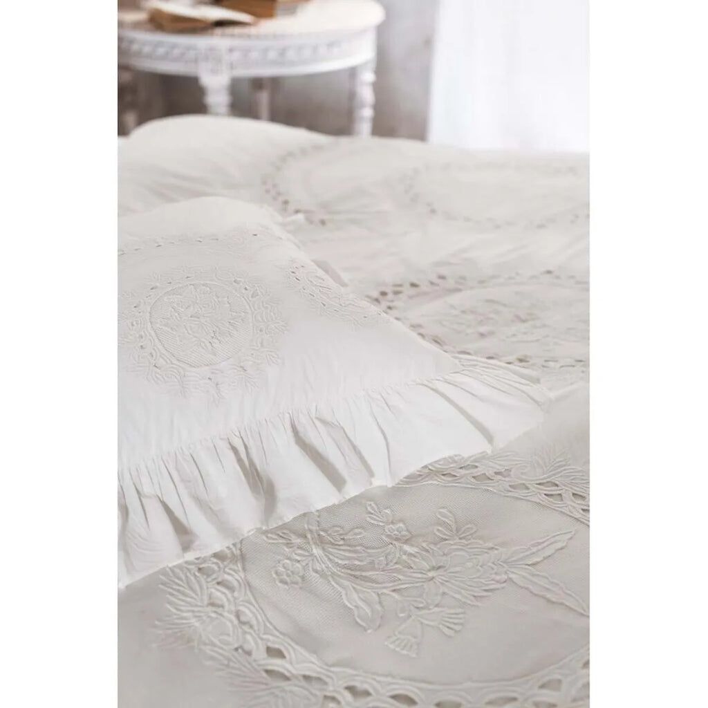 Blanc MariClò Copripiumino Dentelle Collection in Cotone Bianco 200x250 cm.
