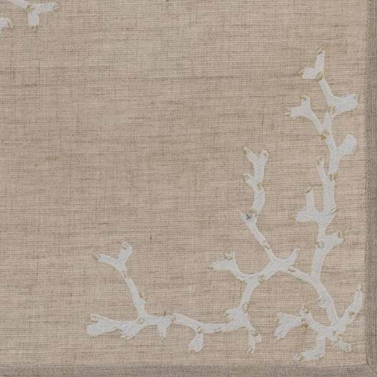 Blanc MariClò Cuscino Sciacca Collection 100% Lino 45x45 cm. Ecrù