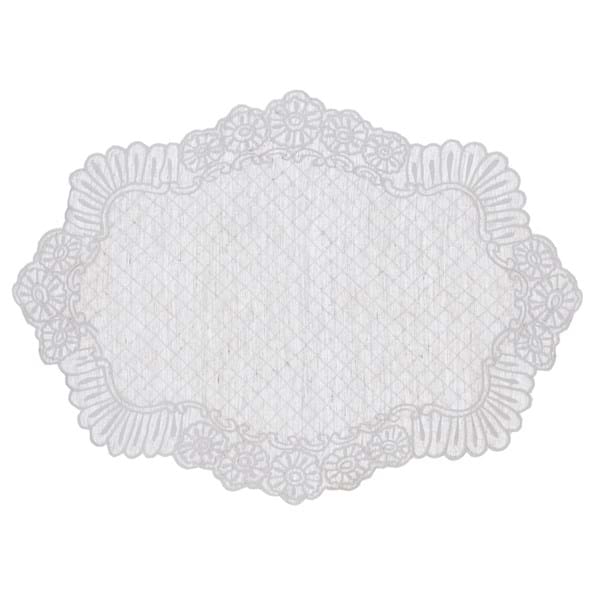 Blanc MariClò Tovaglietta Ricamata Collezione Dentelle Lino e Cotone 38x50 cm.