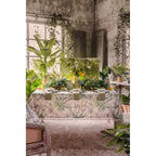 Blanc MariClò Tovaglia Tropicana Collection in Cotone con Fantasia Palme 160x160 cm.