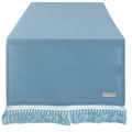 Blanc MariClò Runner Infinity Collection con Frange in Cotone Azzurro Polvere 45x140 cm.