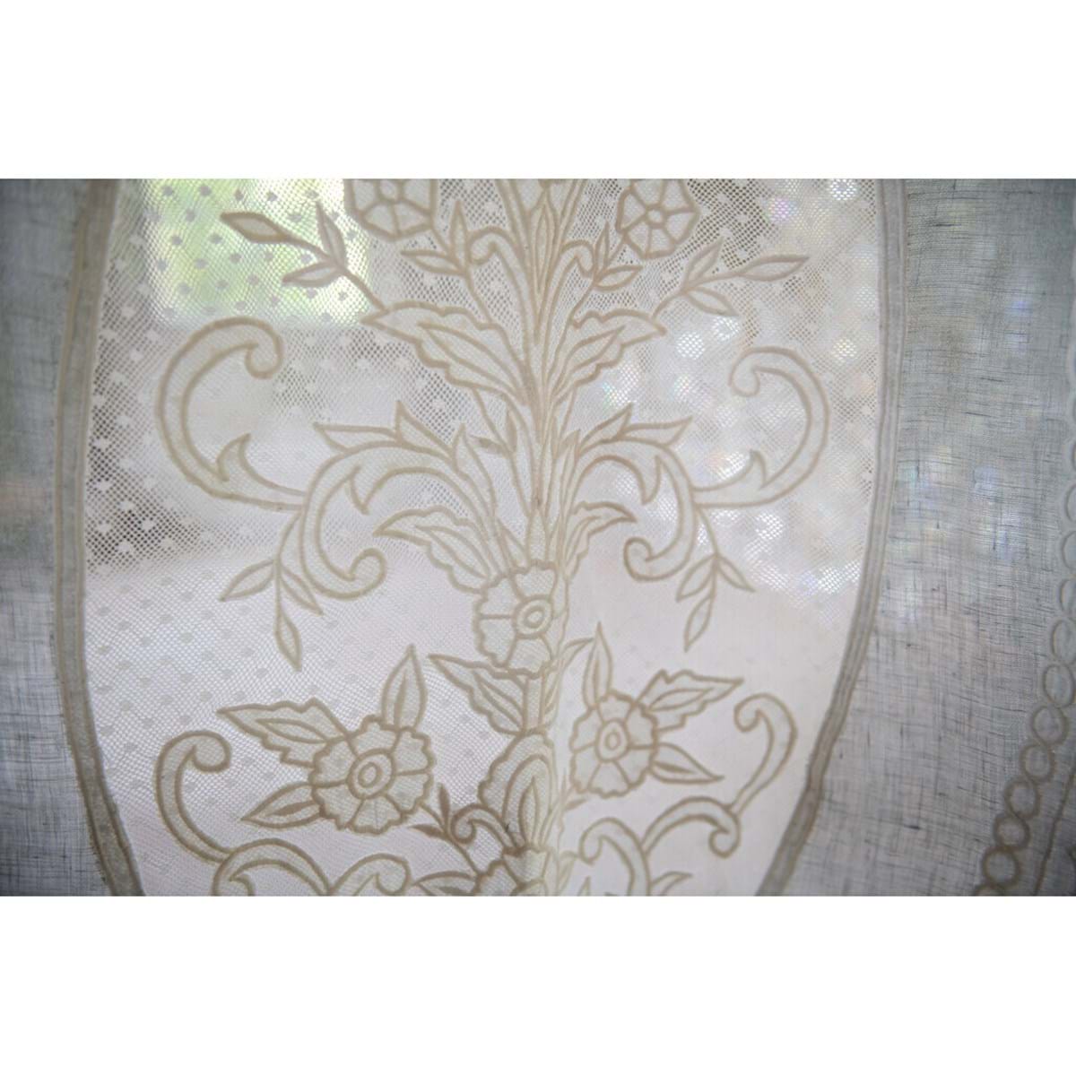 Tenda Dentelle Collection Blanc Mariclò 140x290 cm. Celeste Polvere