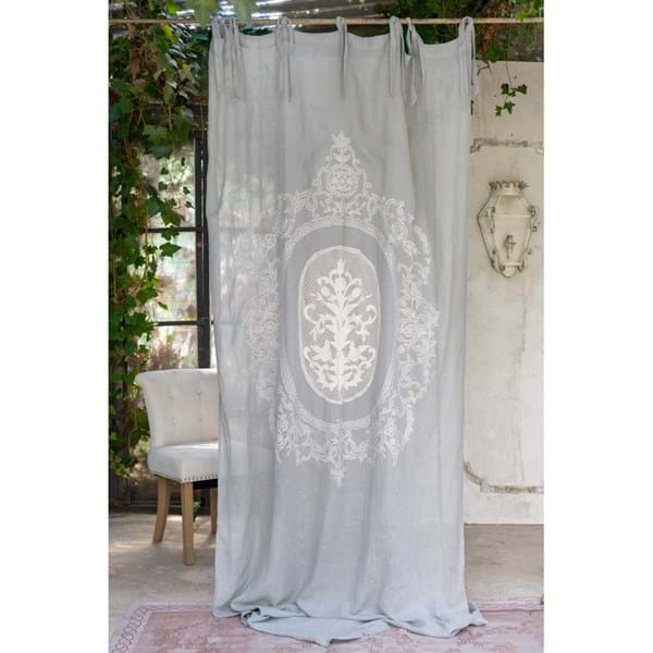 Tenda Dentelle Collection Blanc Mariclò 140x290 cm. Celeste Polvere