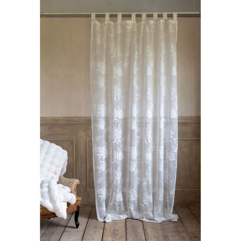 Tenda Pizzo Floreale Blanc Mariclò 150x290 cm.